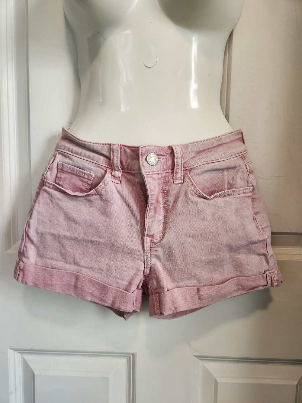 SO Light Pink Denim Favorite Shortie Low Rise
